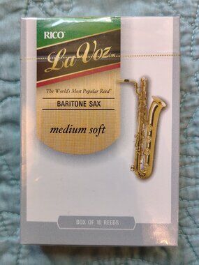 Rico LaVoz Baritone Sax Medium Soft Reeds 10 Pack